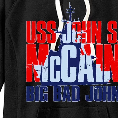 USS John S. McCain Big Bad John Women's Fleece Hoodie