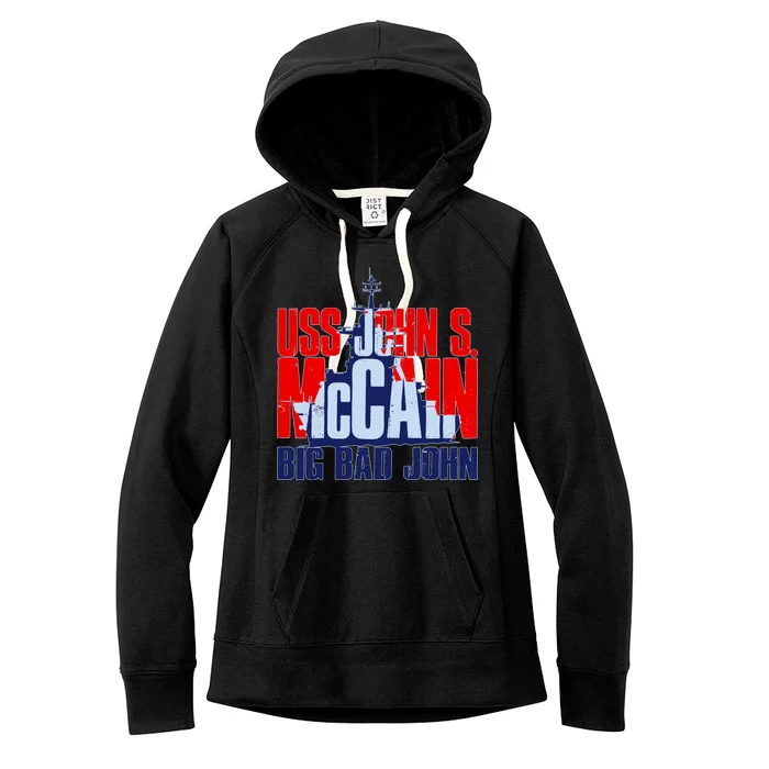 USS John S. McCain Big Bad John Women's Fleece Hoodie