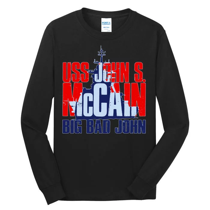 USS John S. McCain Big Bad John Tall Long Sleeve T-Shirt