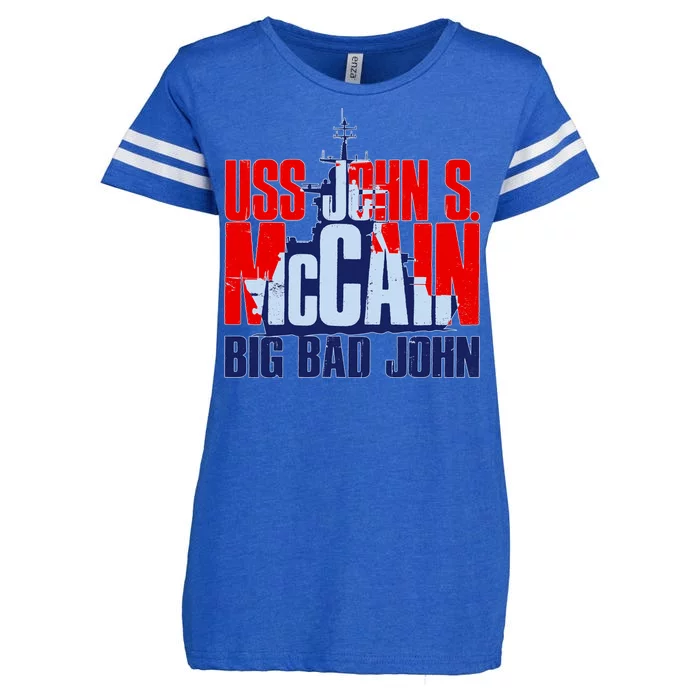 USS John S. McCain Big Bad John Enza Ladies Jersey Football T-Shirt