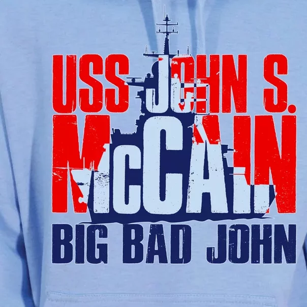 USS John S. McCain Big Bad John Unisex Surf Hoodie