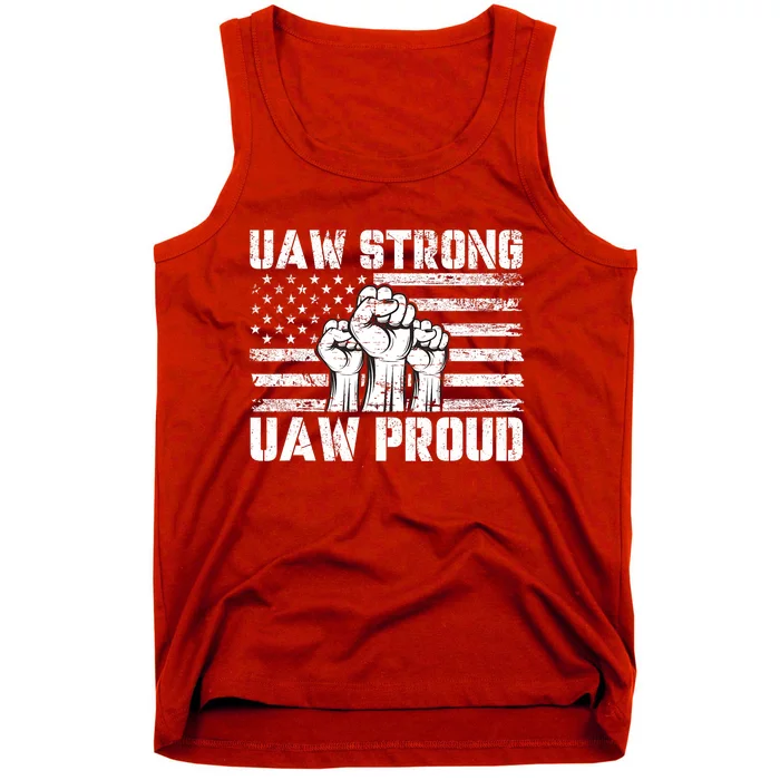 UAW Strong Solidarity UAW Proud Union UAW Laborer Worker Tank Top