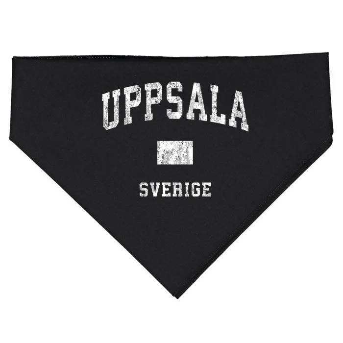 Uppsala Sweden Sverige Vintage Athletic Sports USA-Made Doggie Bandana