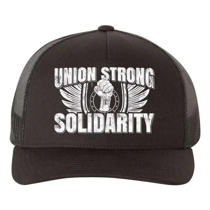 Union Strong Solidarity UAW Worker Laborer Yupoong Adult 5-Panel Trucker Hat