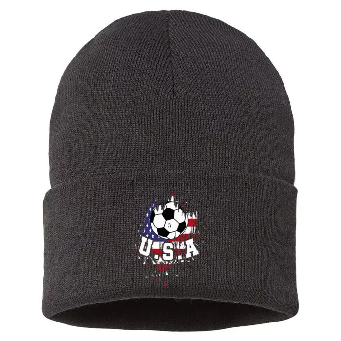 United States Soccer American Football Usa Futbol Sustainable Knit Beanie