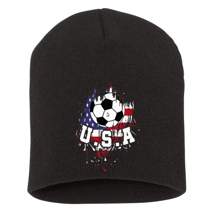 United States Soccer American Football Usa Futbol Short Acrylic Beanie