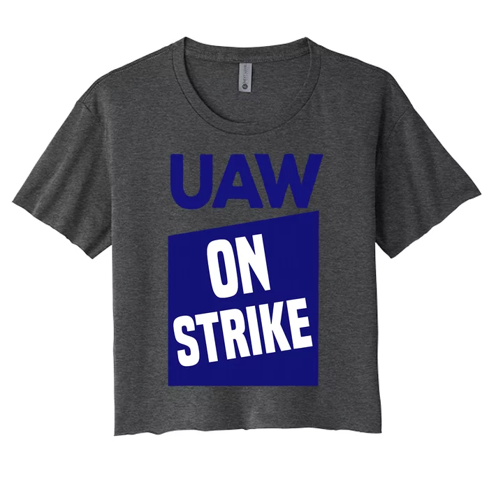 UAW Strong Solidarity UAW Laborer Worker UAW Proud Union Women's Crop Top Tee