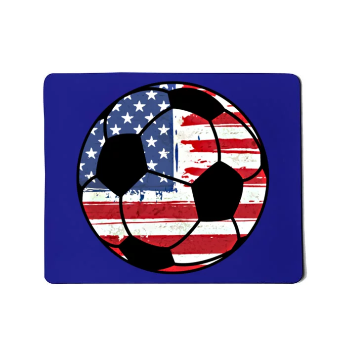 United States Soccer Ball Flag Jersey Gift Usa Football Gift Mousepad