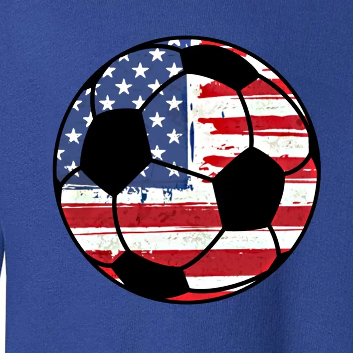 United States Soccer Ball Flag Jersey Gift Usa Football Gift Toddler Sweatshirt