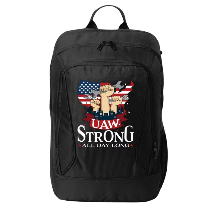 UAW Strong Solidarity UAW Proud Union UAW Laborer Worker City Backpack