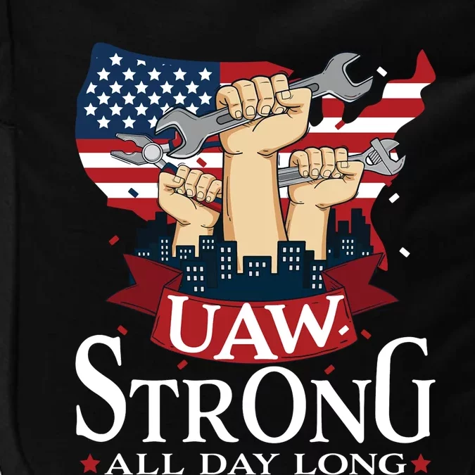 UAW Strong Solidarity UAW Proud Union UAW Laborer Worker Impact Tech Backpack