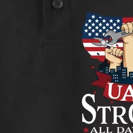 UAW Strong Solidarity UAW Proud Union UAW Laborer Worker Dry Zone Grid Performance Polo