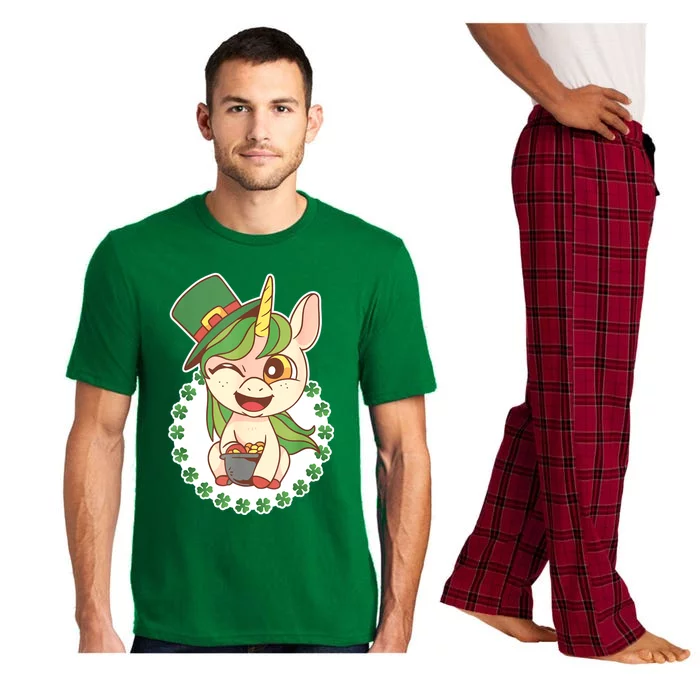 Unicorn Shamrock St Patrick's Day Pajama Set