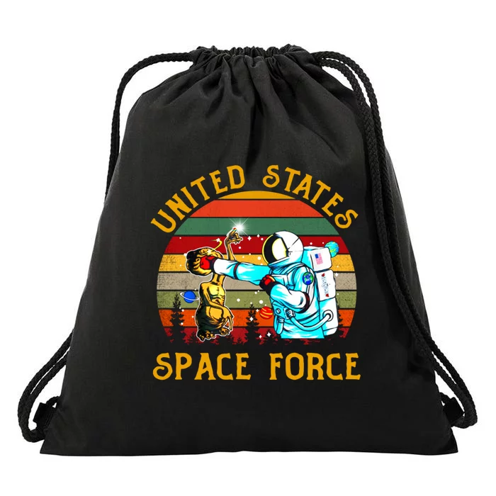 United States Space Force Vintage Funny Drawstring Bag