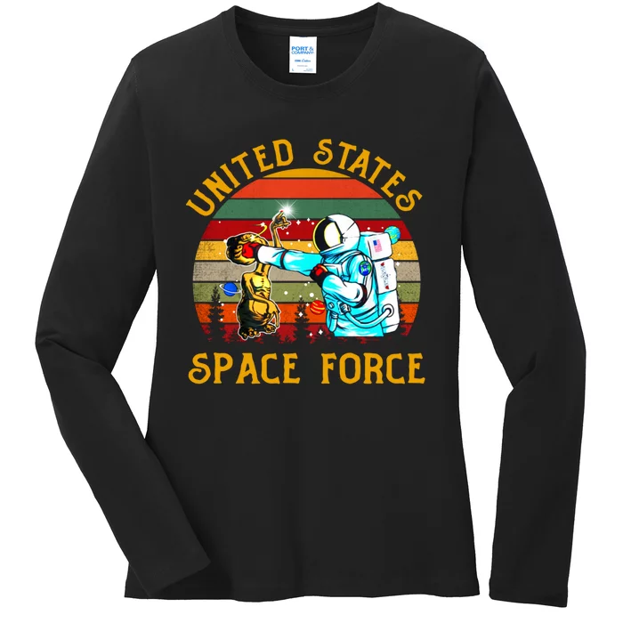 United States Space Force Vintage Funny Ladies Long Sleeve Shirt