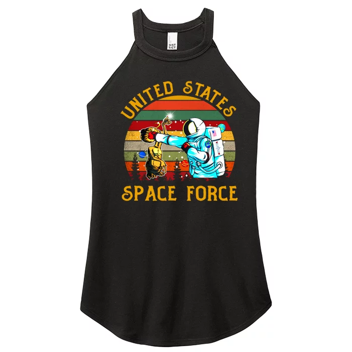 United States Space Force Vintage Funny Women’s Perfect Tri Rocker Tank