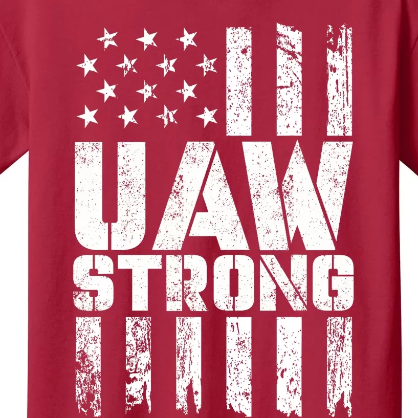 UAW Strong Solidarity UAW Proud Union UAW Laborer Worker Kids T-Shirt