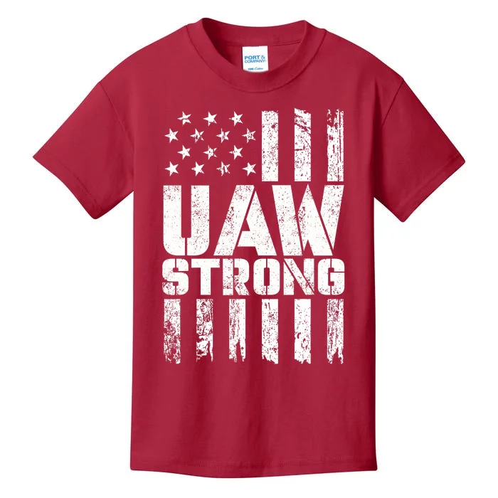 UAW Strong Solidarity UAW Proud Union UAW Laborer Worker Kids T-Shirt