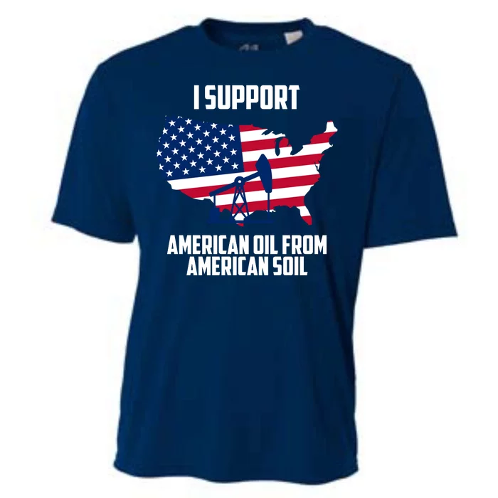 United States Support American Oil From American Soil Cooling Performance Crew T-Shirt