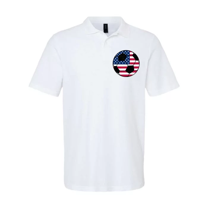 United States Soccer Ball Sport Vintage Softstyle Adult Sport Polo