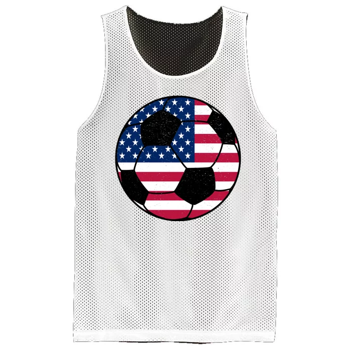 United States Soccer Ball Sport Vintage Mesh Reversible Basketball Jersey Tank