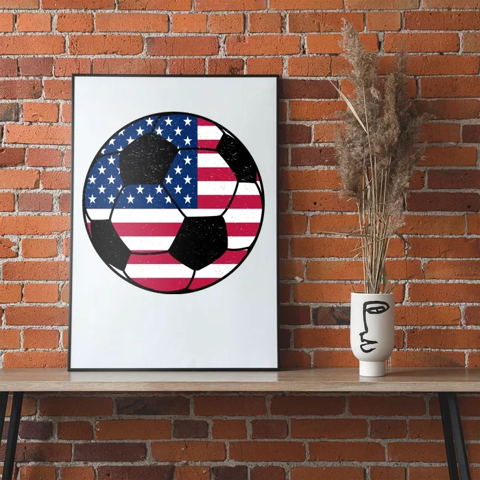 United States Soccer Ball Sport Vintage Poster