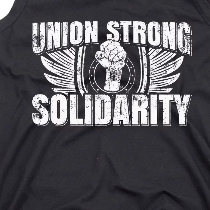 Union Strong Solidarity UAW Worker Laborer Tank Top