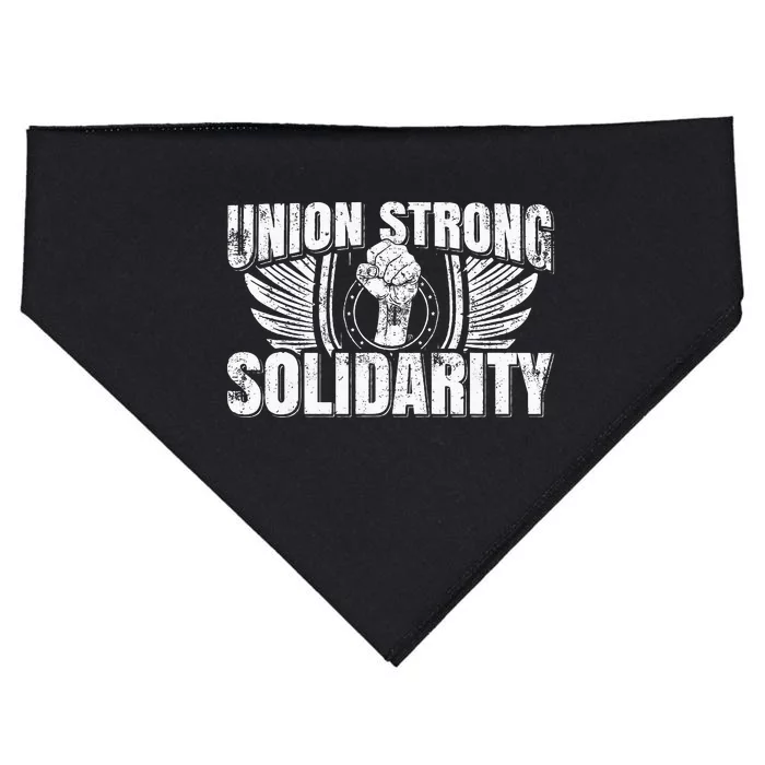 Union Strong Solidarity UAW Worker Laborer USA-Made Doggie Bandana