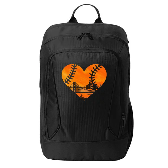 US State San Francisco Baseball Vintage Heart City Backpack