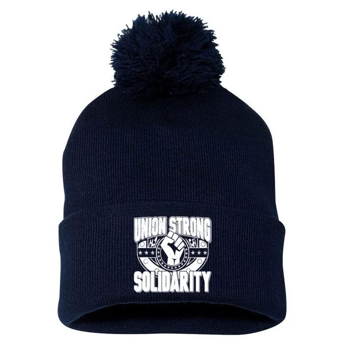 Union Strong Solidarity Pom Pom 12in Knit Beanie