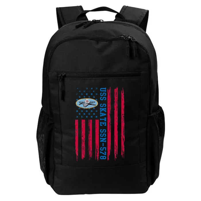 Uss Skate Ssn578 American Flag Submarine Ship Veteran Daily Commute Backpack