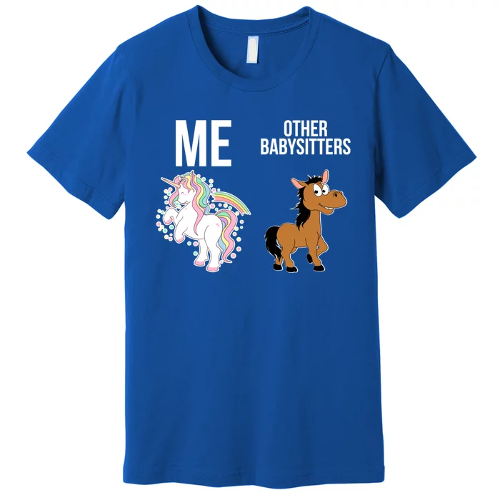 Unicorn Sitter Sitting Sitters Meaningful Gift Premium T-Shirt