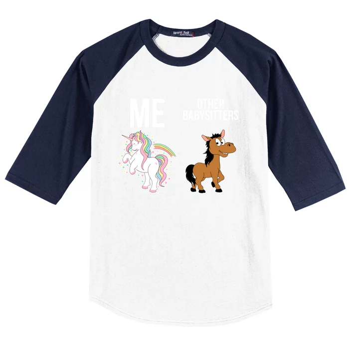 Unicorn Sitter Sitting Sitters Meaningful Gift Baseball Sleeve Shirt