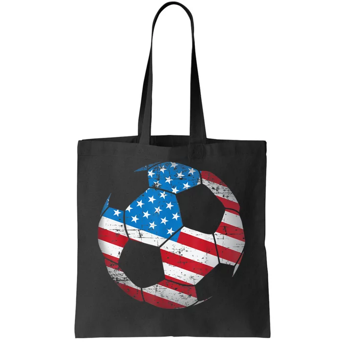 United States Soccer Ball Flag Jersey Shirt USA Football Tote Bag