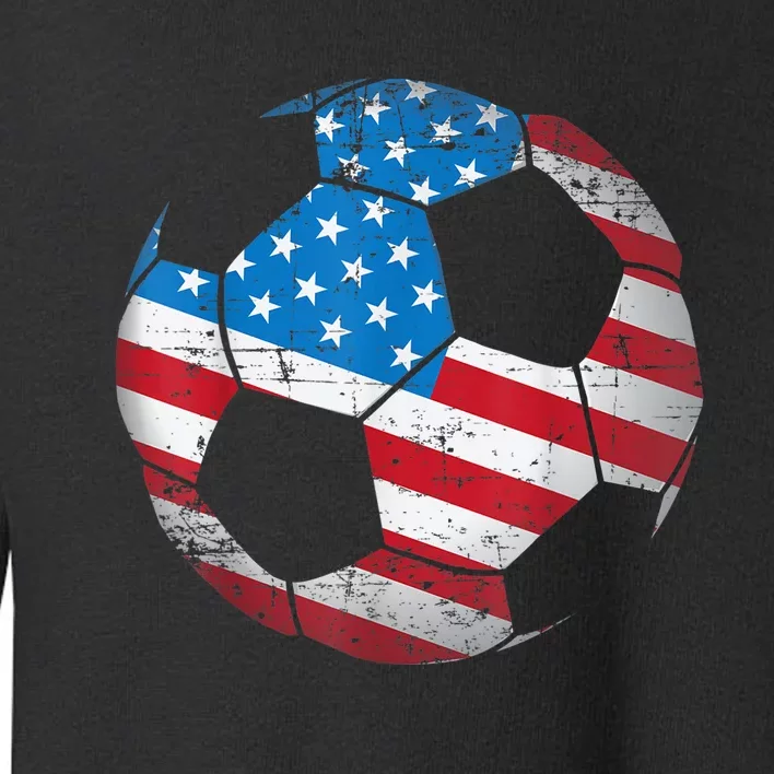 United States Soccer Ball Flag Jersey Shirt USA Football Toddler Sweatshirt