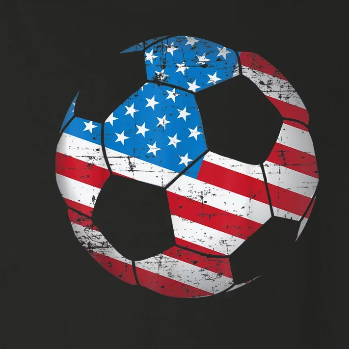 United States Soccer Ball Flag Jersey Shirt USA Football Toddler Long Sleeve Shirt