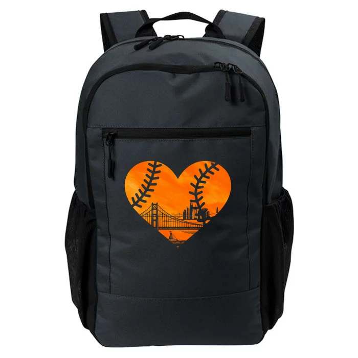 US State San Francisco Baseball Vintage Heart Daily Commute Backpack