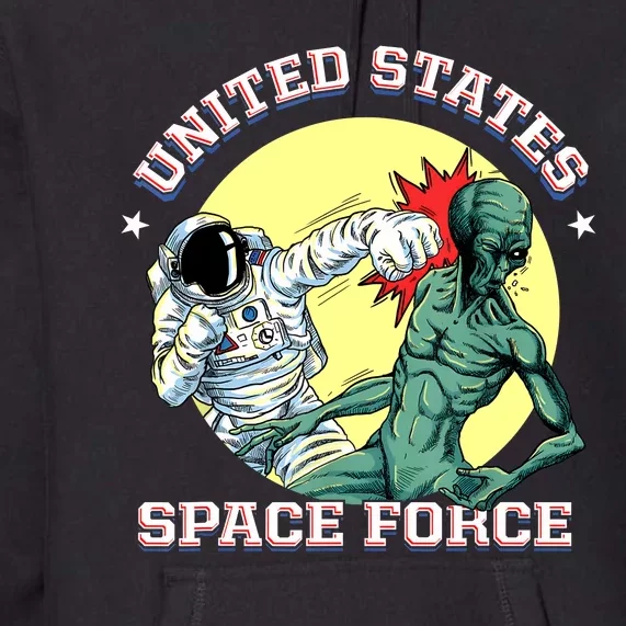 United States Space Force Funny Space Lover & UFO Alien Premium Hoodie