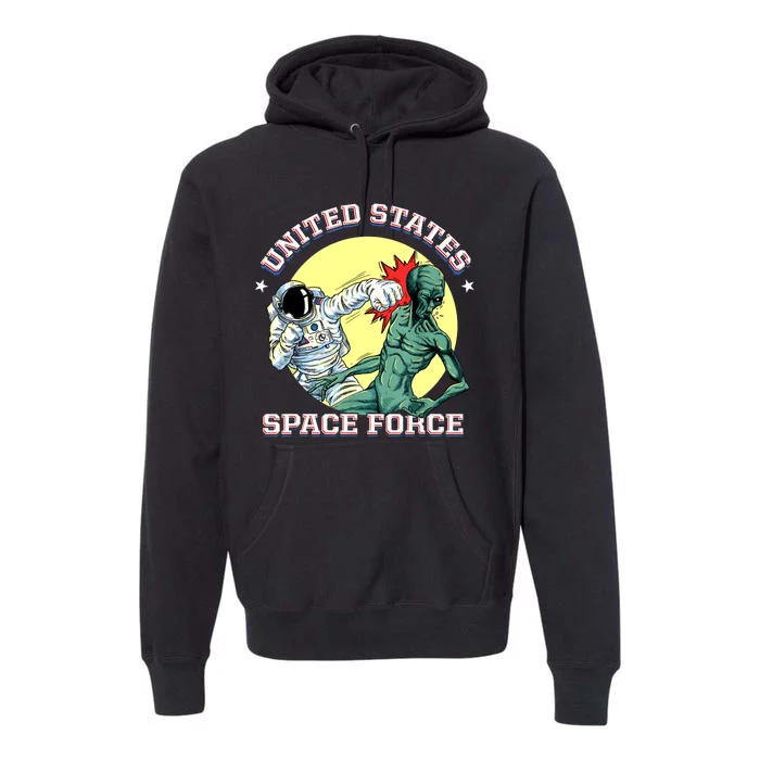 United States Space Force Funny Space Lover & UFO Alien Premium Hoodie