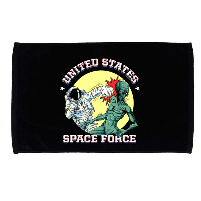 United States Space Force Funny Space Lover & UFO Alien Microfiber Hand Towel