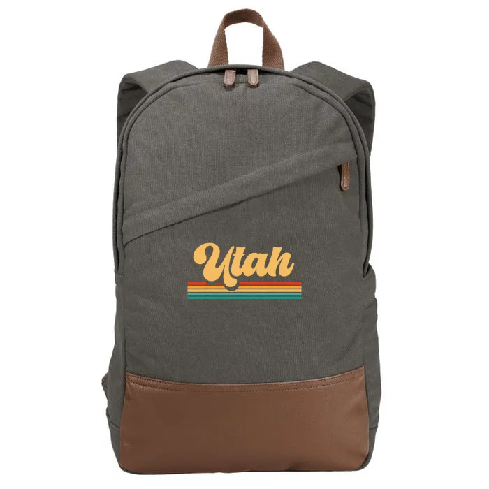 Us State Souvenir Utah Cotton Canvas Backpack