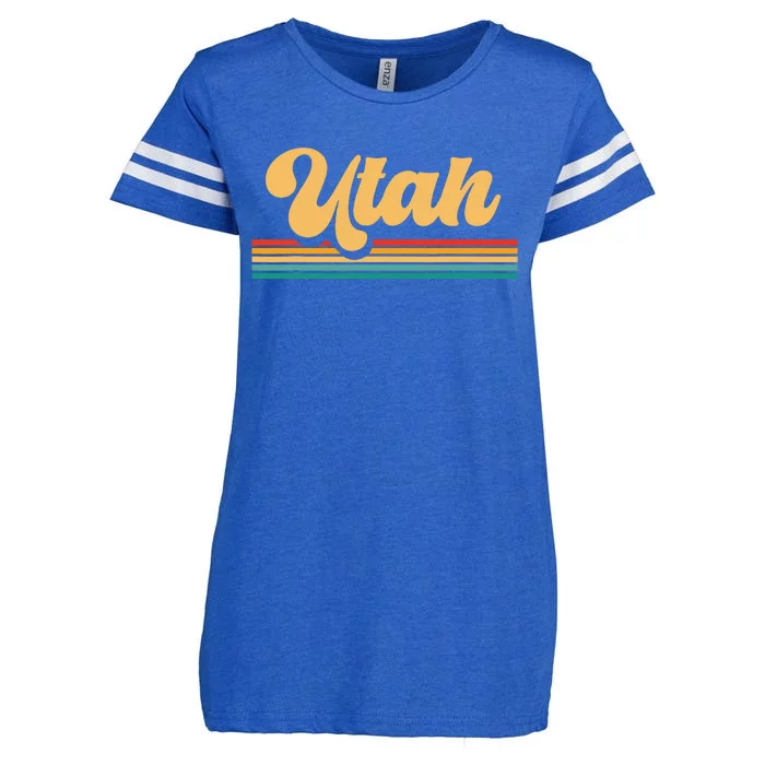 Us State Souvenir Utah Enza Ladies Jersey Football T-Shirt