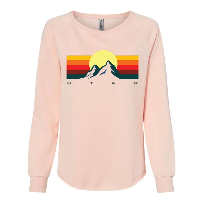 Us States Souvenir Mountain Utah Womens California Wash Sweatshirt