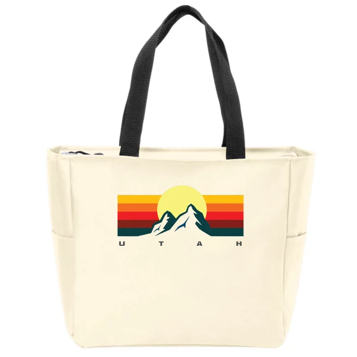 Us States Souvenir Mountain Utah Zip Tote Bag