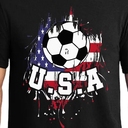 United States Soccer American Football Usa Futbol Pajama Set