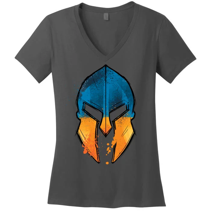 Ukraine Shield Spartan Women's V-Neck T-Shirt