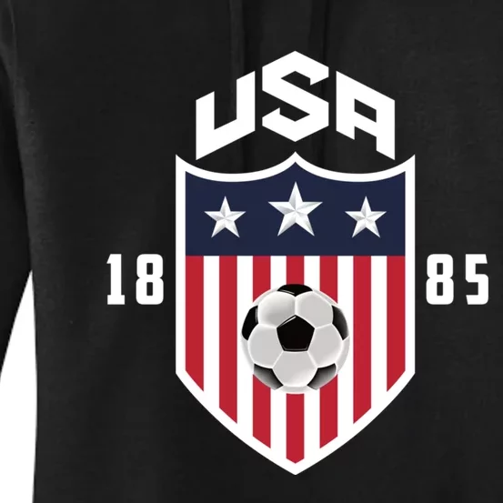 USA Soccer Shirt 1885 American Soccer USA Jersey Fan Women's Pullover Hoodie