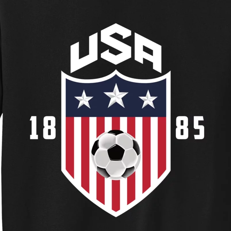 USA Soccer Shirt 1885 American Soccer USA Jersey Fan Tall Sweatshirt