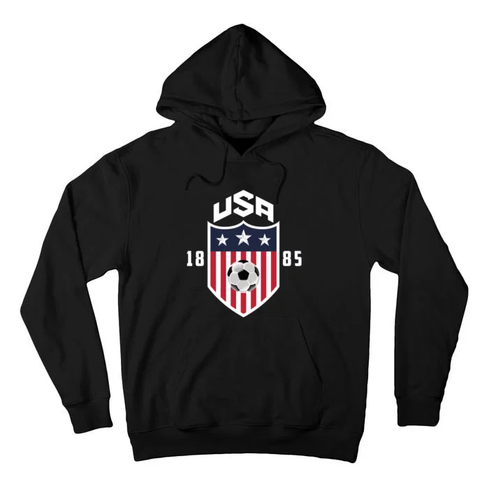 USA Soccer Shirt 1885 American Soccer USA Jersey Fan Tall Hoodie