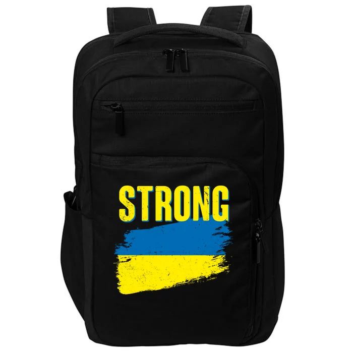 Ukraine Strong Stand With Ukraine Flag Impact Tech Backpack